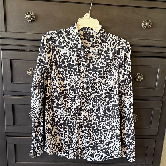 J. Crew Black and White Patterned Shirt - Picture 1 of 11